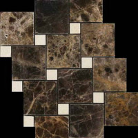 Керамическая плитка Premium Marble Декоры Декор BW03 CR.MARFIL (15) + EMPERADOR (48) polished 3х3